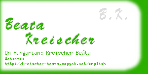 beata kreischer business card